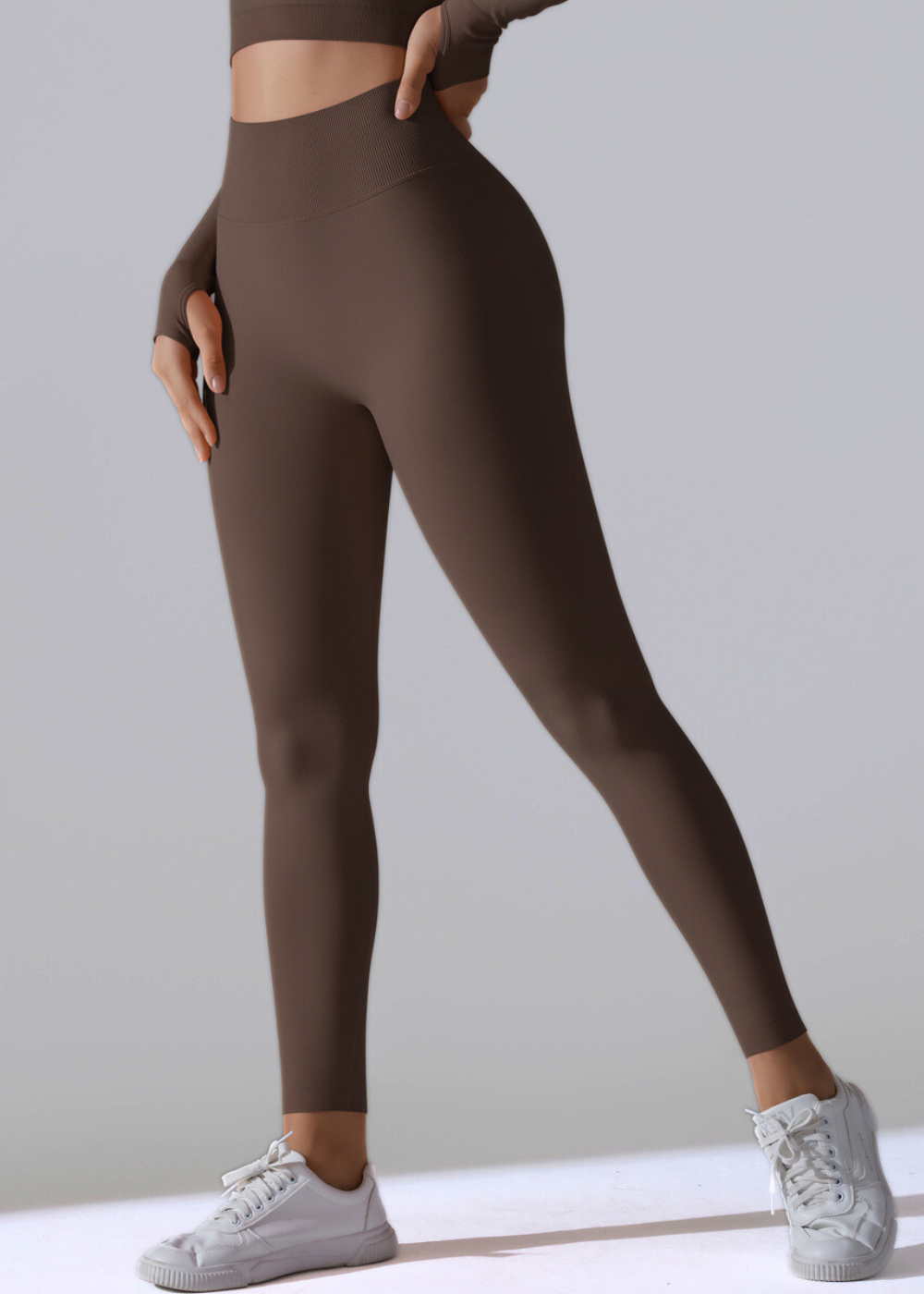 Legginsy damskie z wysokim stanem modelujące ujęcie 6