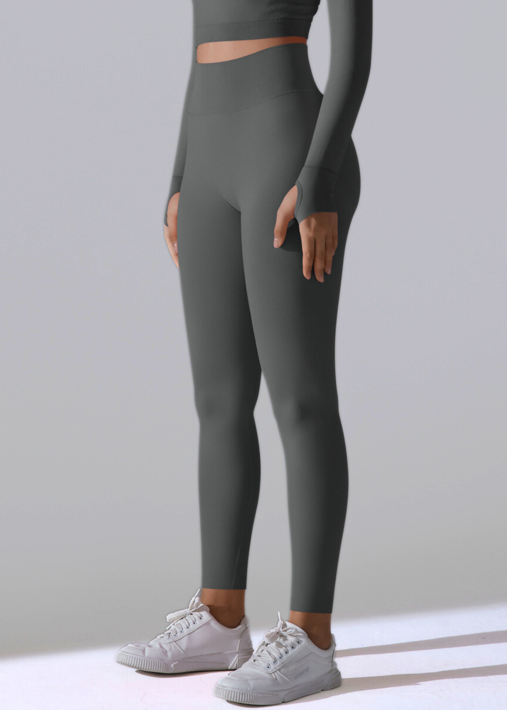 Legginsy damskie z wysokim stanem modelujące ujęcie 11