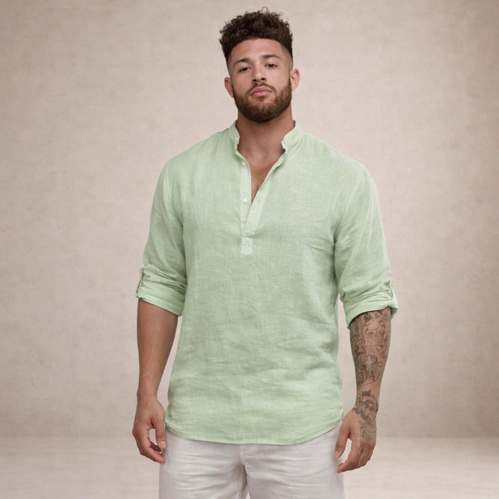 Lniana koszula męska w kroju regular fit