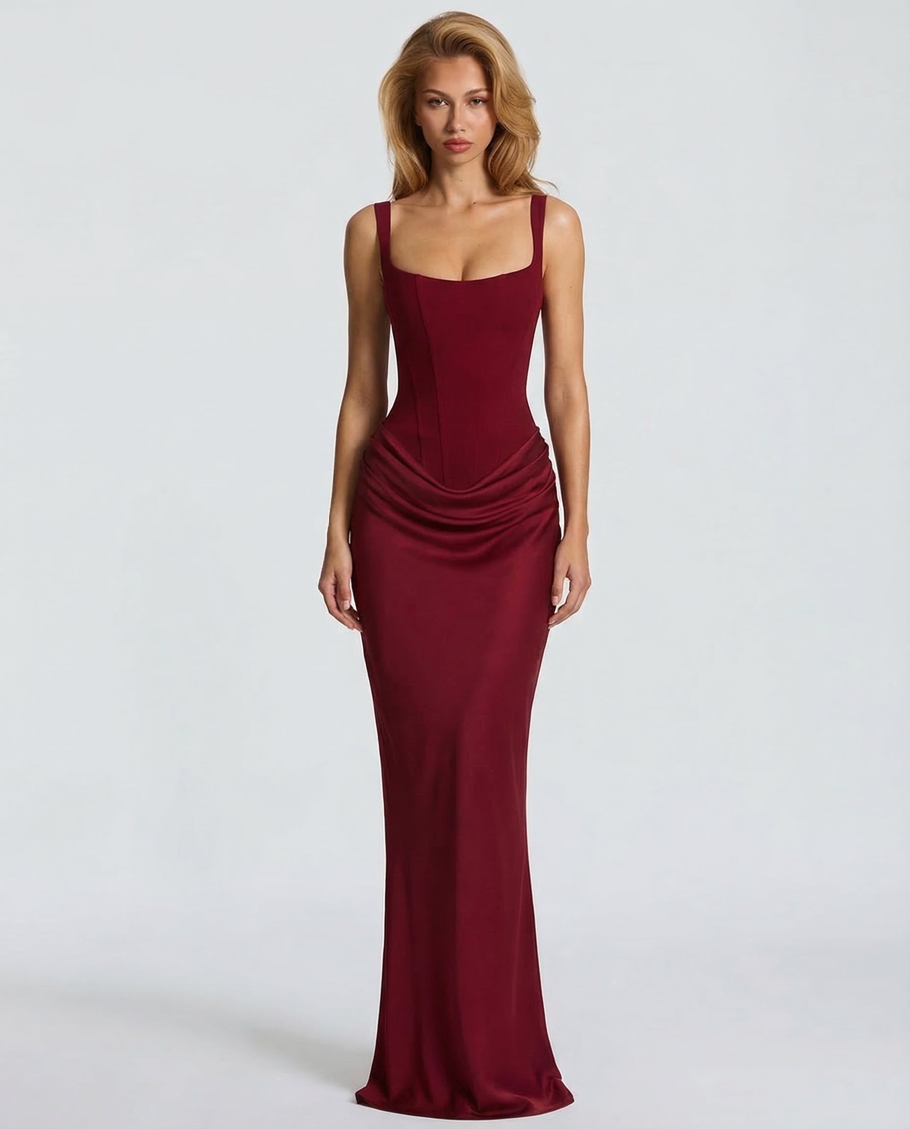 Sukienka Maxi Damska Elegancka Dopasowana
