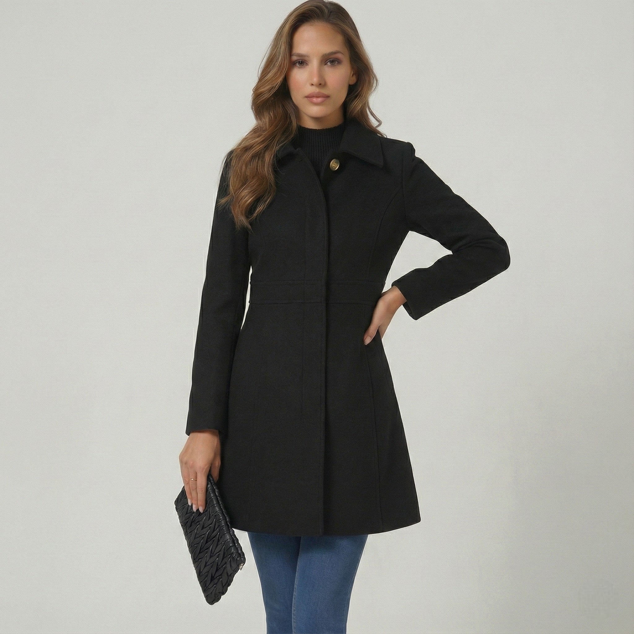 Elegancki płaszcz damski A-linia Josephine – Diamila Moda