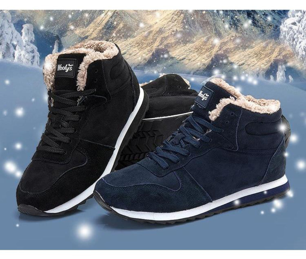 Męskie buty zimowe z wysoką cholewką i gumową podeszwą – ujęcie 3