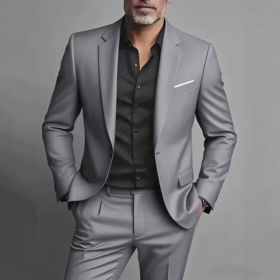 Męski garnitur slim fit na uroczyste okazje