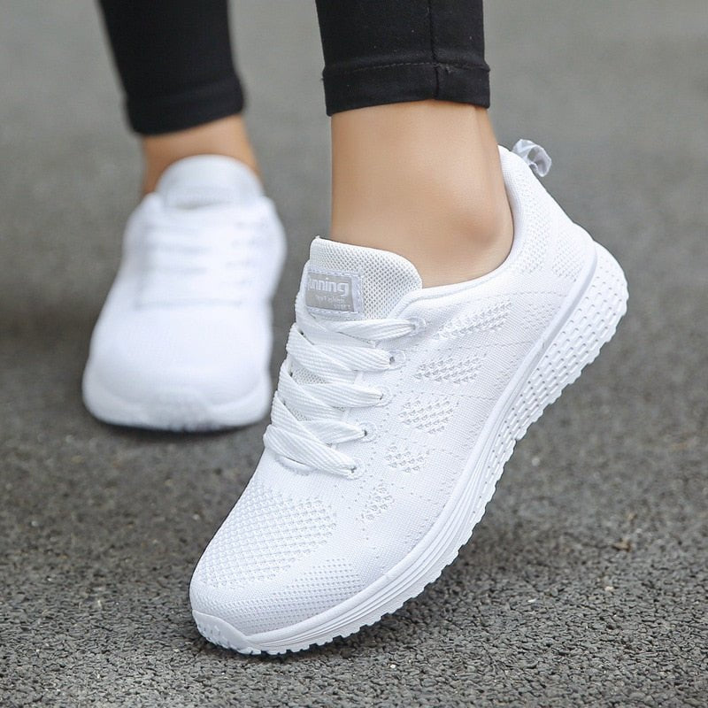 Sneakersy damskie ortopedyczne dzianinowe oddychające