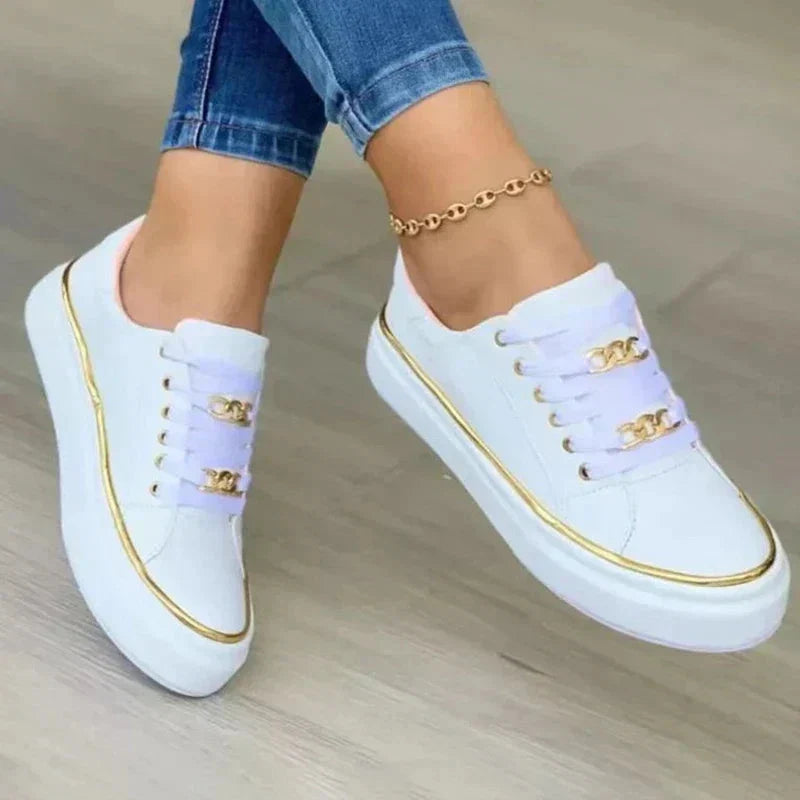 Sneakersy Damskie Ortopedyczne Sznurowane Wygodne Profilowane – ujęcie 4
