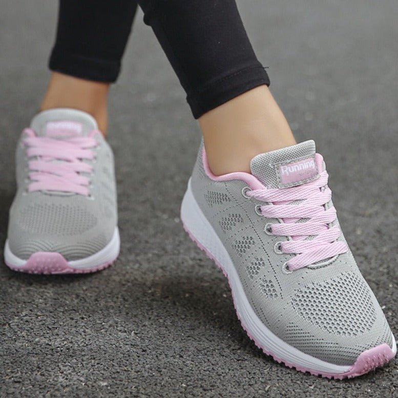 Dzianinowe sneakersy damskie kolor zielony