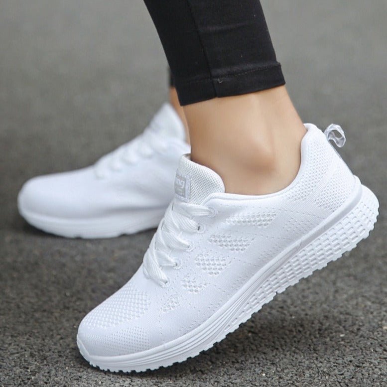 Sneakersy dzianinowe profil buta z podeszwą gumową