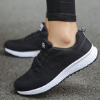 Dzianinowe sneakersy damskie z profilowaną wkładką