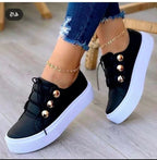 Sneakersy na platformie podwyższona podeszwa gumowa
