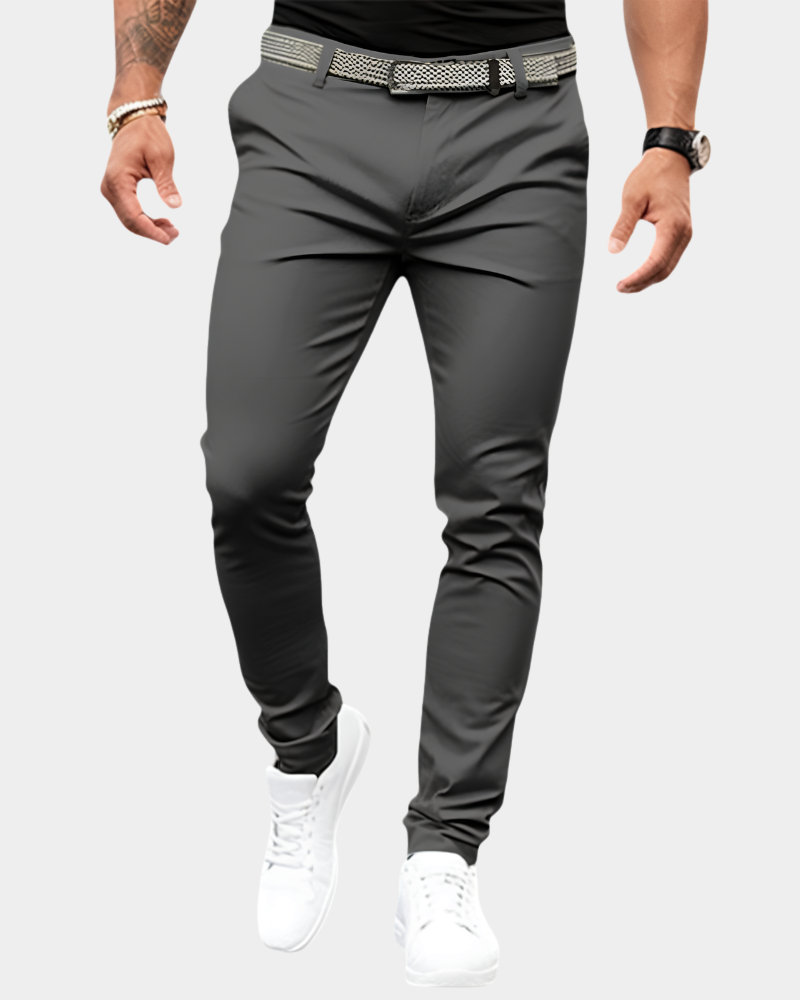 Spodnie Chino Męskie Smart Casual Ciemnoszary - Diamila Moda