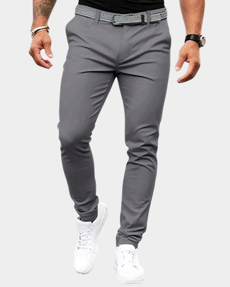 Spodnie Chino Męskie Smart Casual Szary - Diamila Moda