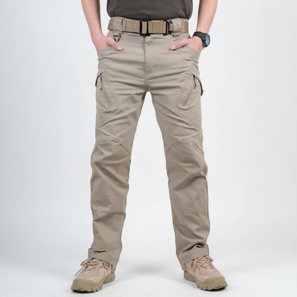 Spodnie męskie wodoodporne outdoor khaki