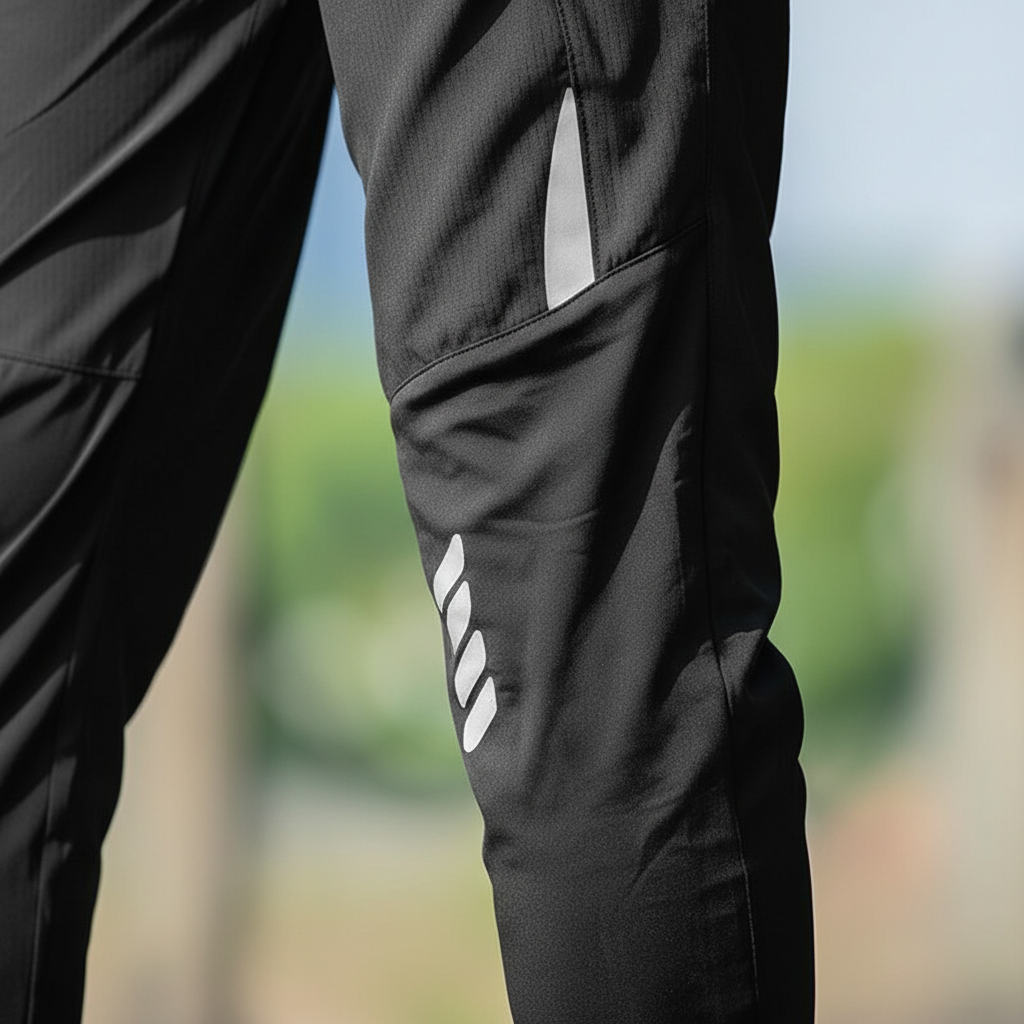 Spodnie sportowe męskie ze stretchem czarne – ujęcie z tyłu