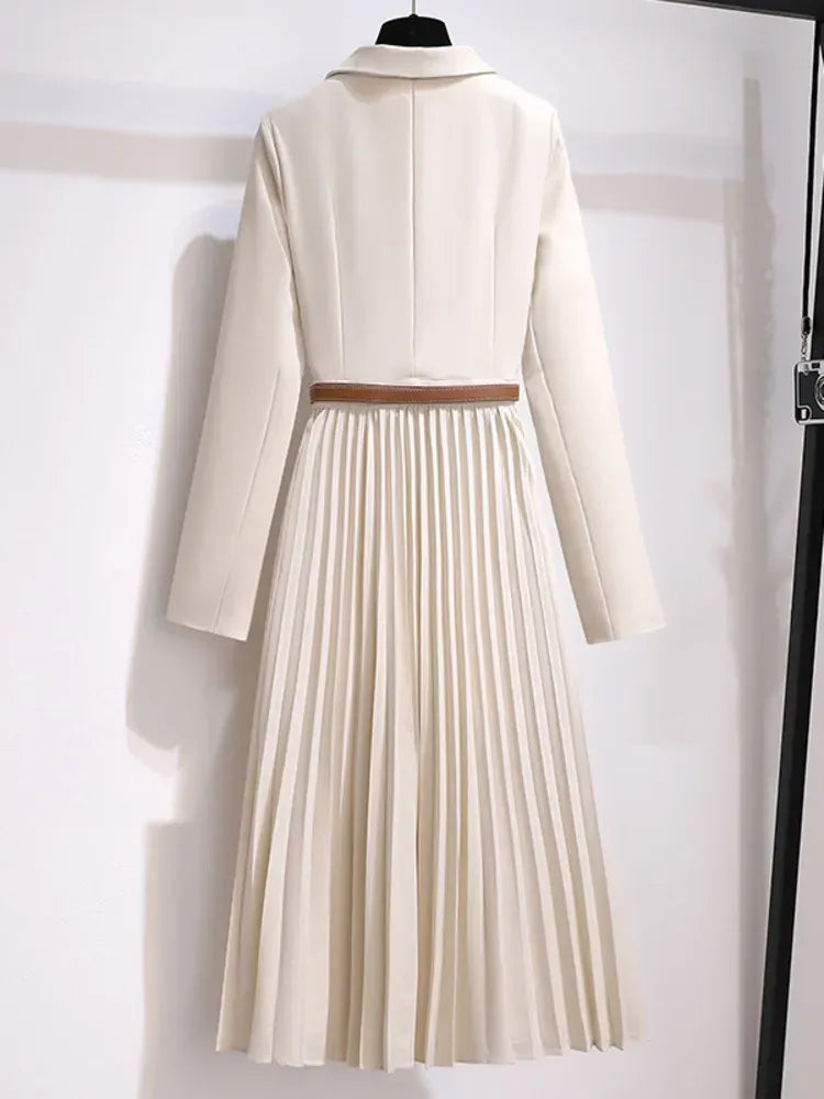 Elegancka sukienka midi w stylu marynarki – Diamila Moda