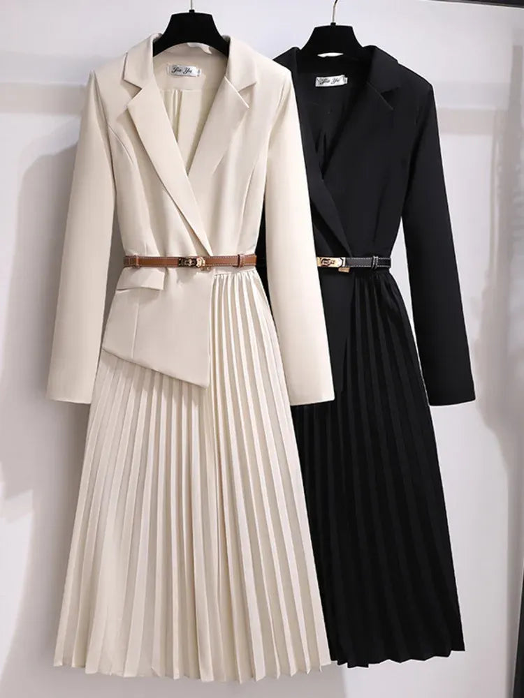 Elegancka sukienka midi plisowana – Diamila Moda