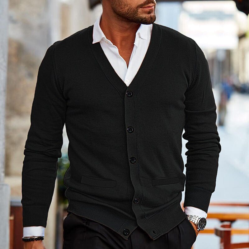 Sweter rozpinany męski w serek od Diamila Moda