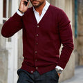 Sweter rozpinany męski w serek na guziki do codziennych stylizacji
