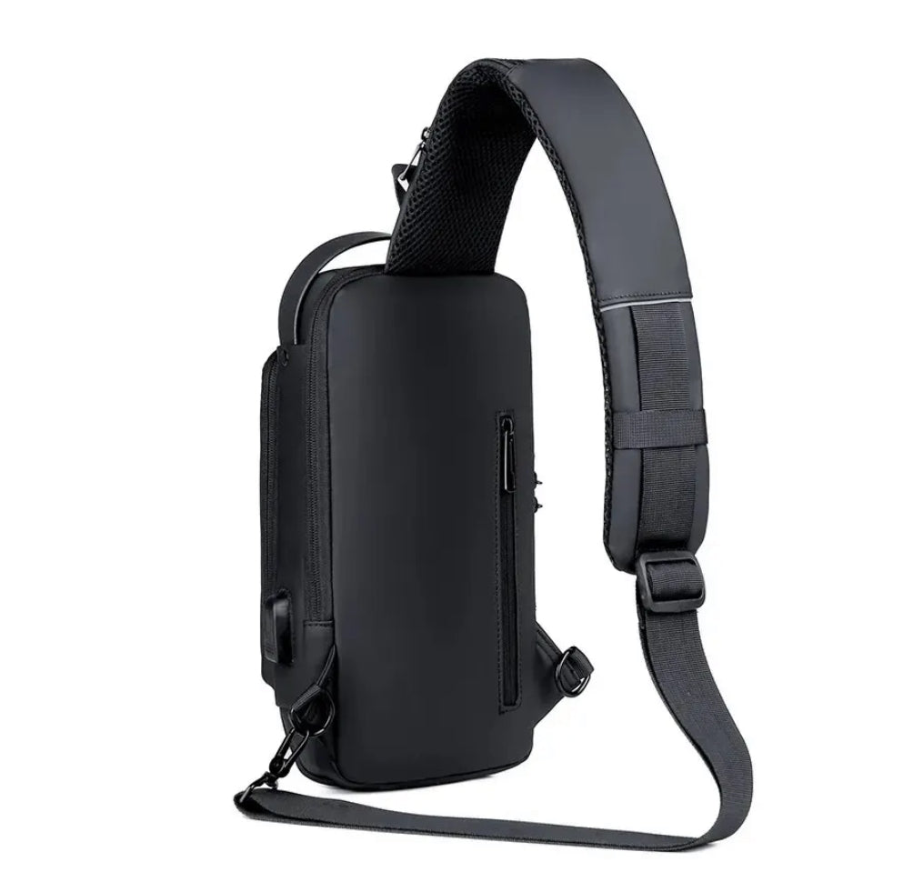 Torba na Ramię Uniseks Messenger z Portem USB – ujęcie 5