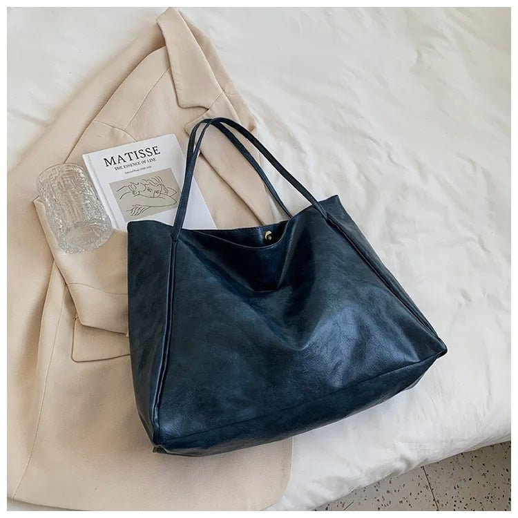 Torba shopper damska z ekoskóry w stylu retro